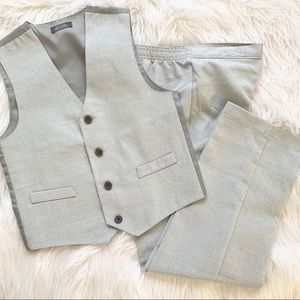 Van Heusen  Boys Grey Formal Vest and Dress Pants